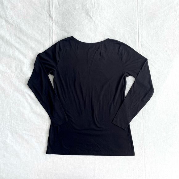 a.n.a V-Neck Runched Long Sleeve Top - L - Picture 2 of 6